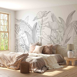 Leaf Rumble Designer Mural Wallpaper