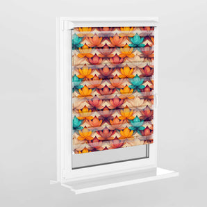 Colorful Flowers Pattern Printed Curtain (Zebra Style)