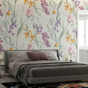 Orchids Pattern Designer Wallpaper