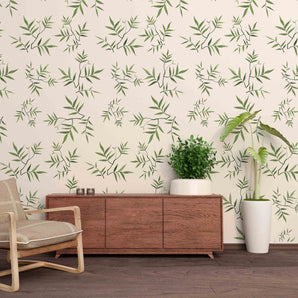 Leafy Life Pattern Designer Wallpaper