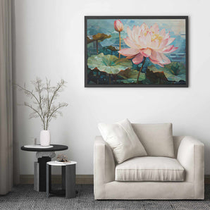Lotus Blossom Wall Art Framed Print