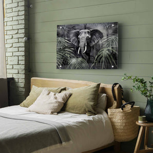 Elephant in Jungle Wall Art Acrylic Print