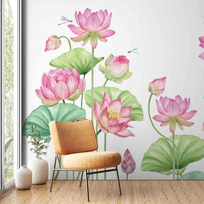 Lotus Blossom Designer Mural Wallpaper