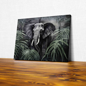 Elephant in Jungle Wall Art MDF Base Wrap